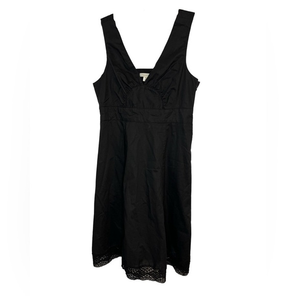Garnet Hill Fit and Flare Crochet Detail Cotton Dress - Picture 1 of 10